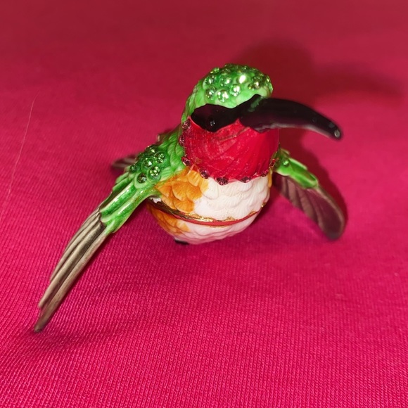 Beautiful Enameled Hummingbird Figurine - Picture 2 of 6
